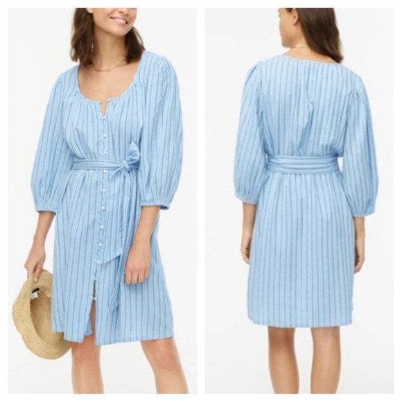 J. Crew Dresses & Skirts - J. Crew Balloon-Sleeve Striped Dress